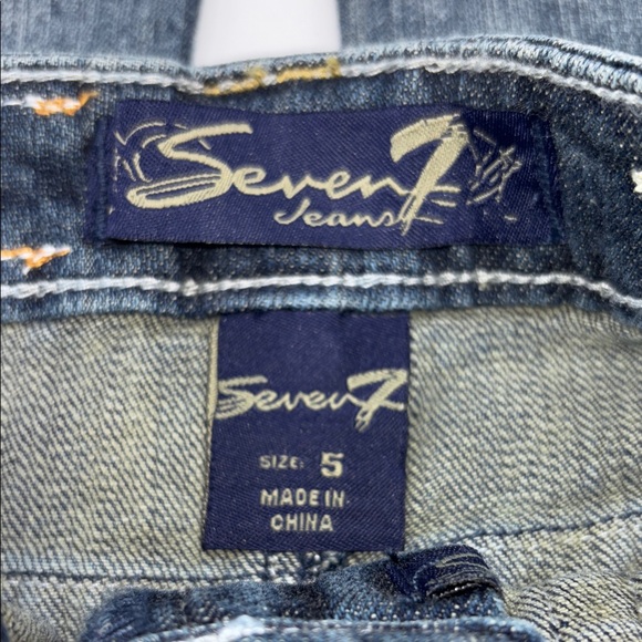 NWT Seven7 Kids Light Blue Denim Bootcut Jeans Size 5 - Picture 9 of 11